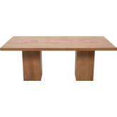 Sequoia 79" Double Pedestal Dining Table in Butcher Block with Butterfly Joint Inlay